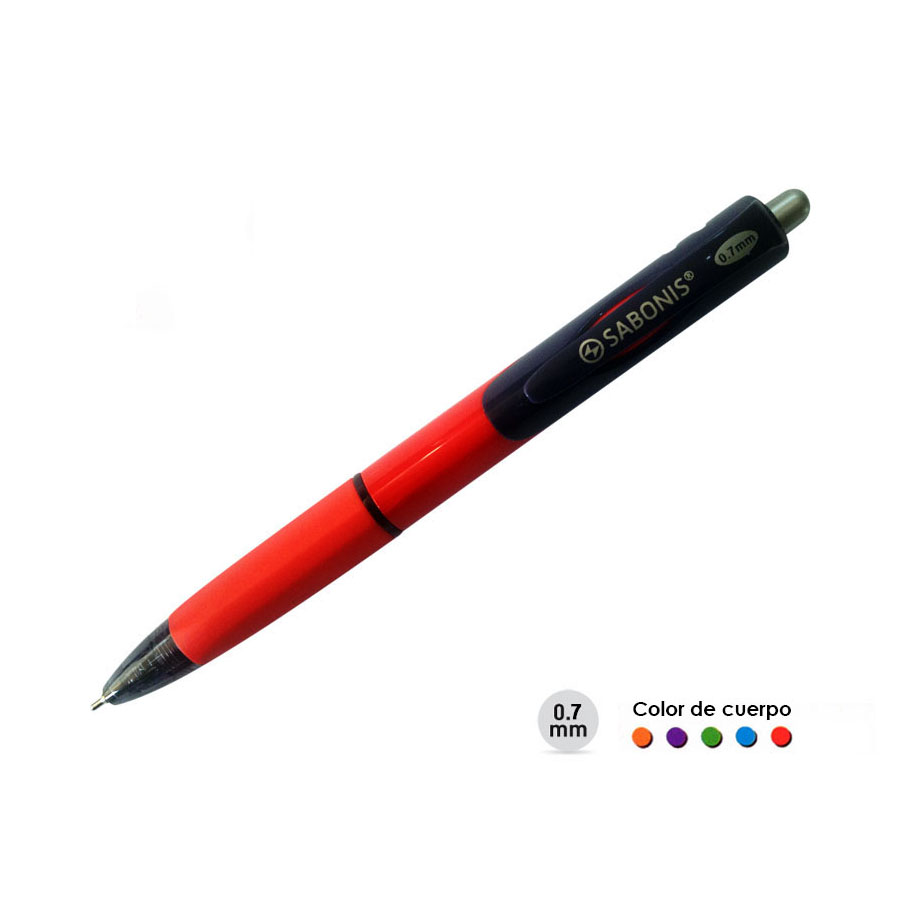FB2025 CAJA 24 PLUMA RETRACTIL ÓLEO GEL 0.7 MM TINTA N, A.