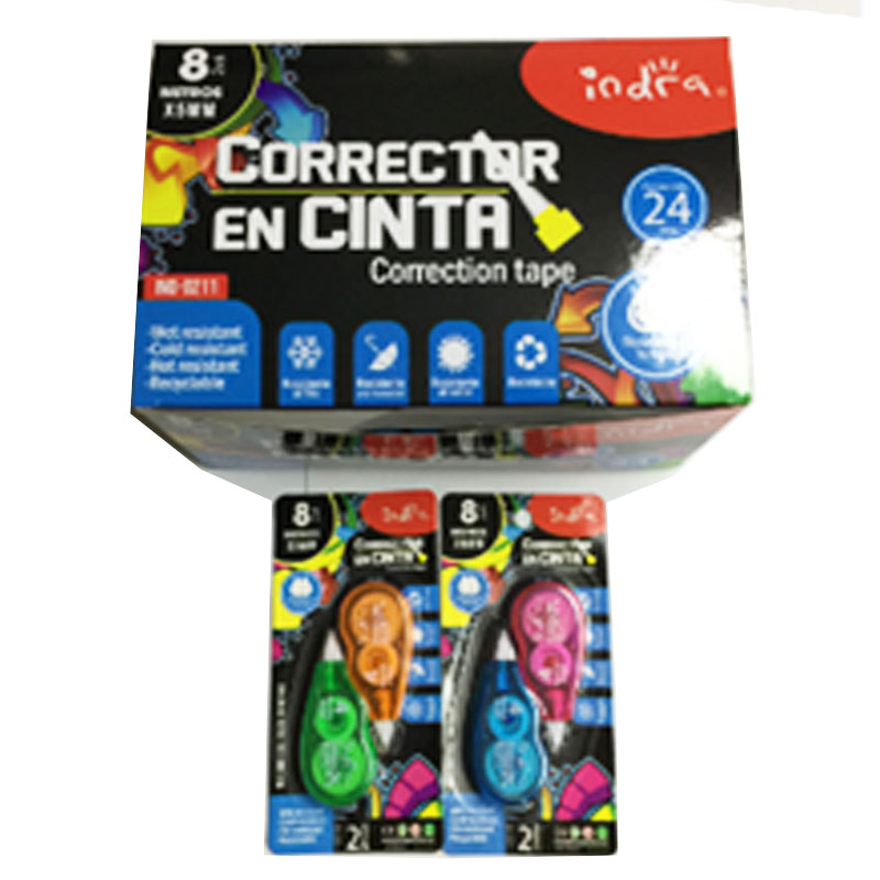 IND0211DUOCORRECTORCINTA 2 PIEZAS 8M X 5MM IND0211 MÍNIMO 24 PIEZAS 01066 $15.00