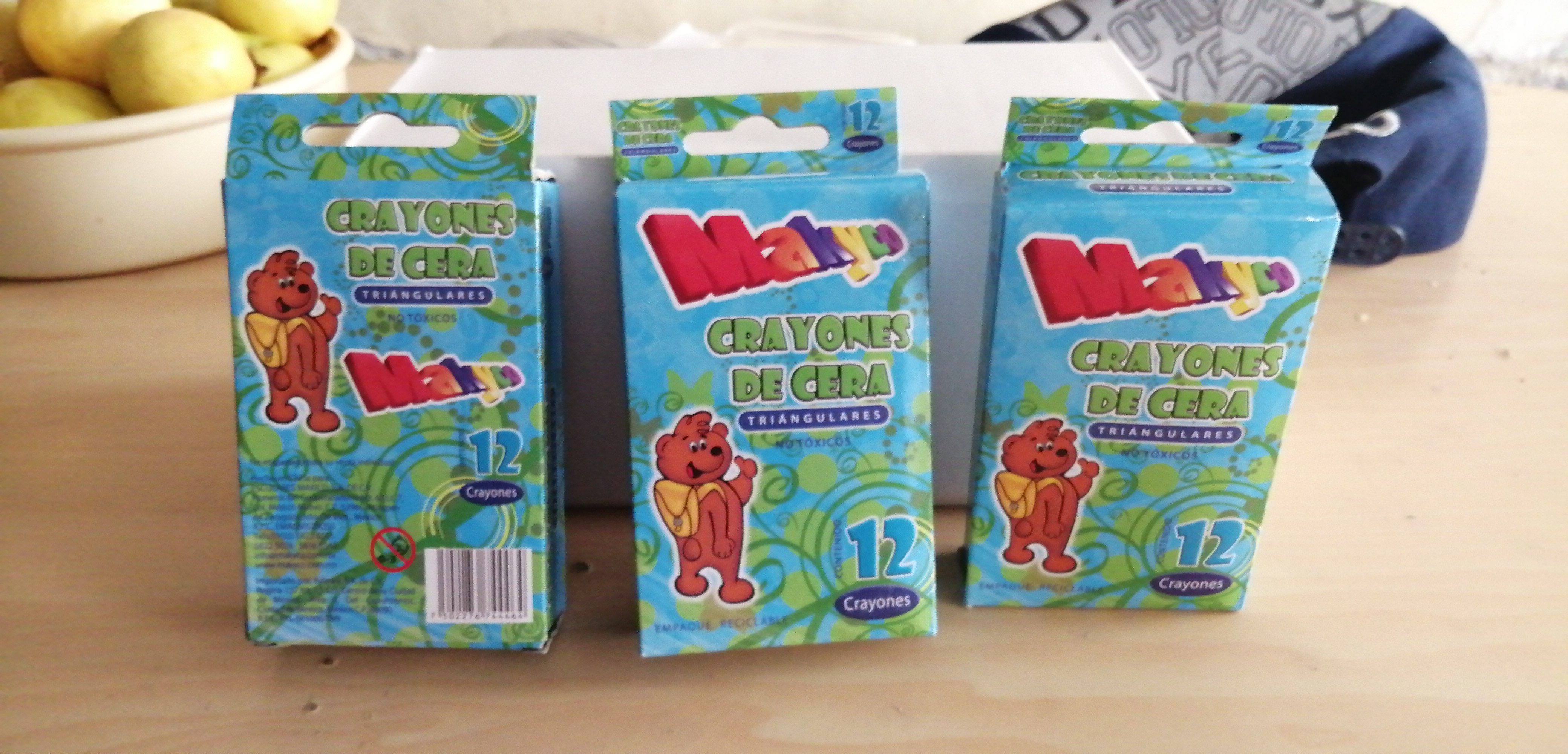 12 CRAYÓN TRIANGULAR LARGO MAKICO 38006