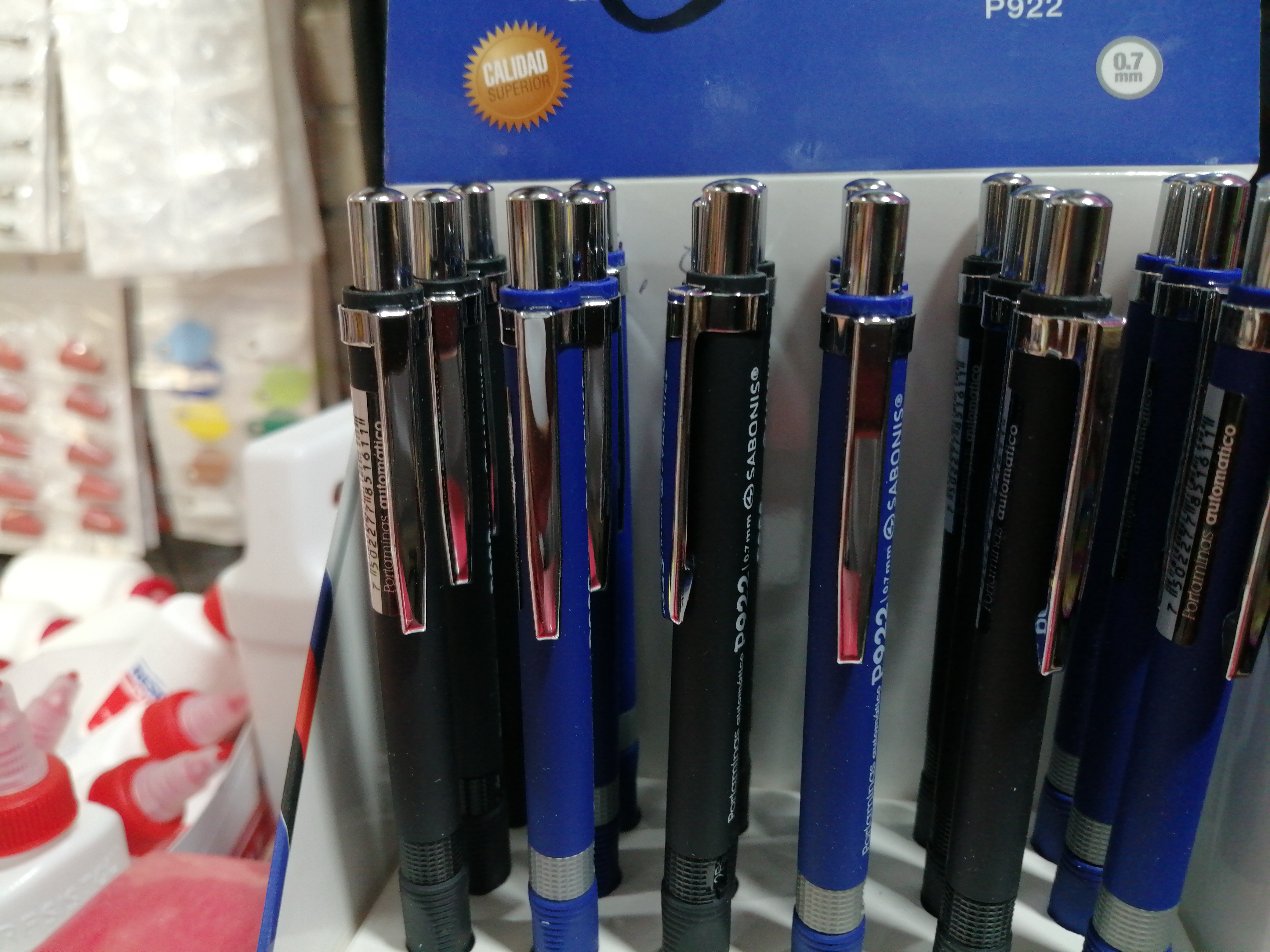 P922 CAJA 24 PORTAMINA LAPICERO EN 0.5 Y EN 0.7 MM