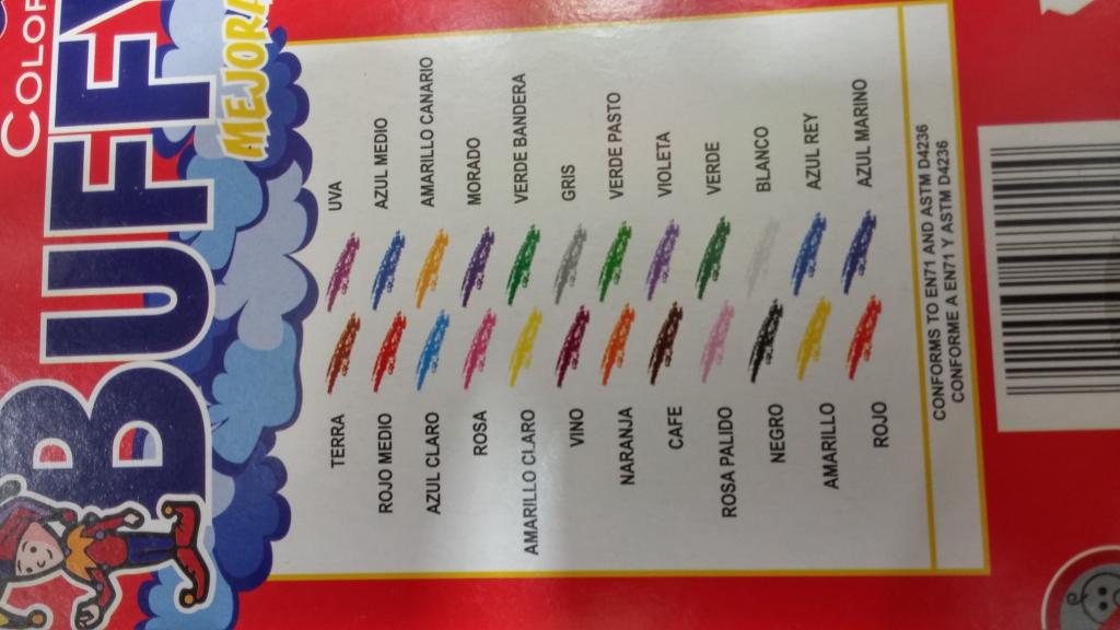 CAJA CON 24 COLORES YUMBO BUFY MANY.
