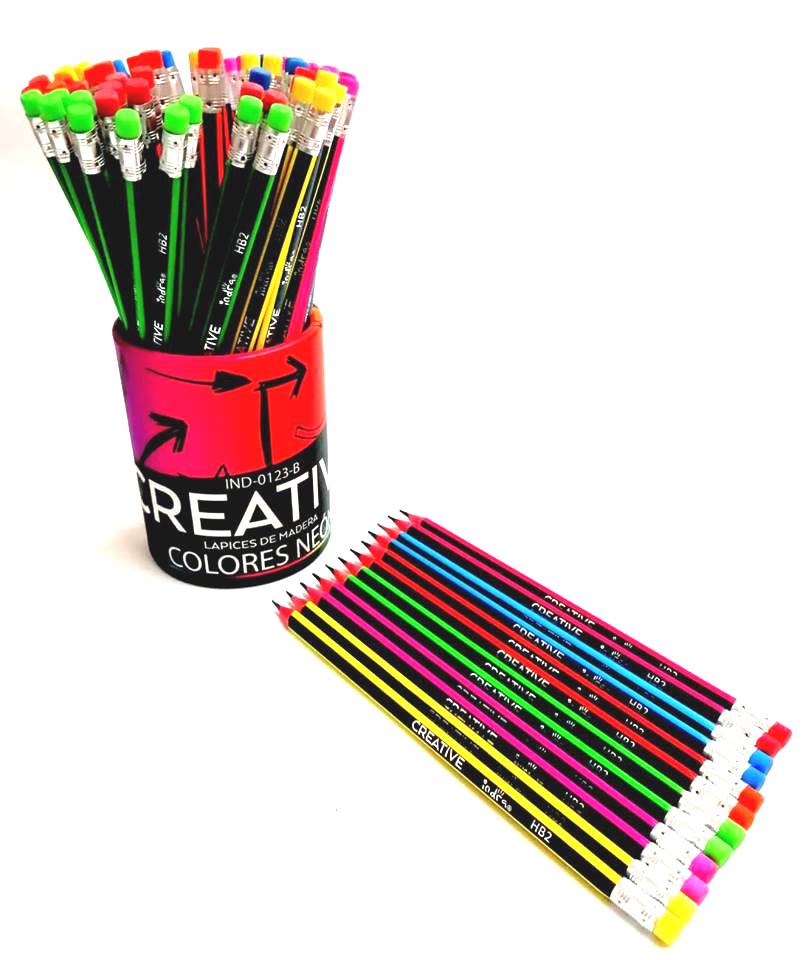 IND0123BG72LAPIZMADERA GRAFITO HB2 CREATIVE EN COLORES BOTE CON 72 LAPIZ IND0123BG MÍNIMO 1 BOTE 01099 $200.00